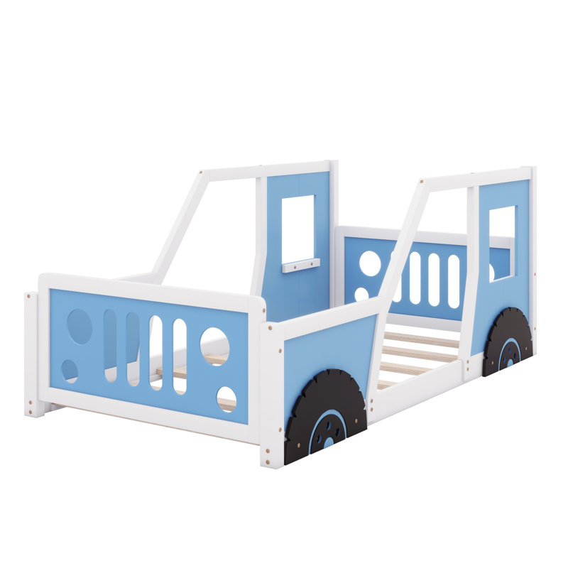 Classic Car-Shaped Platform Bed With Wheels