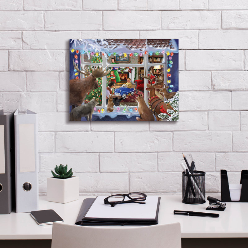 «Christmas Creatures» par Bigelow, illustrations sur toile, H 12 po x l 16 po x P 0,75 po