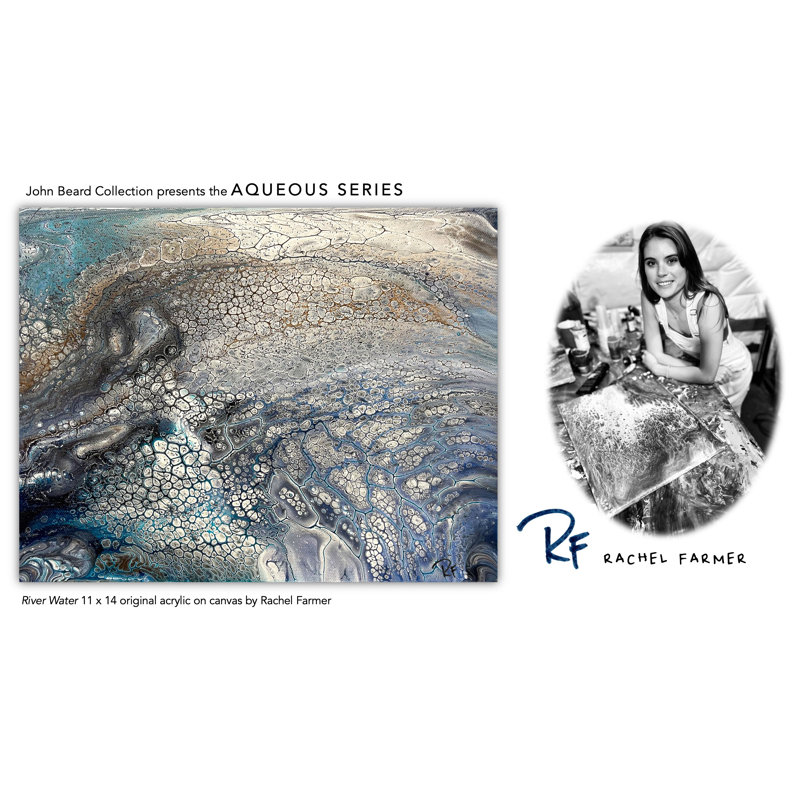 River Water by Rachel Farmer - Artist Enhanced Canvas Print, 32" H x 42" W x 1" D, Wrapped Canvas
