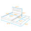 Lit plateforme double en bois avec lit gigogne simple-51847511