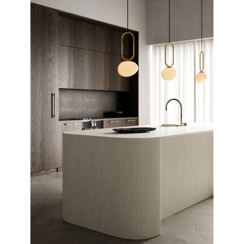 1 - Light Brass Single Pendant