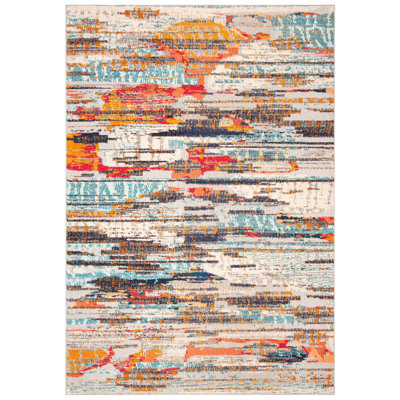Riccio Abstract Ivory/Multi Area Rug