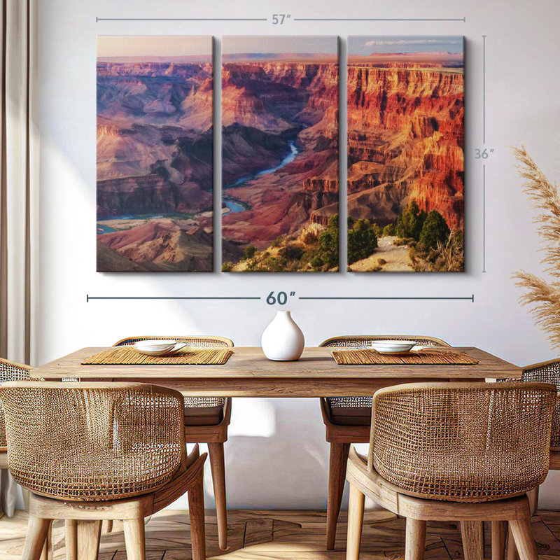 «Striking Grand Canyon» sur toile, H 36 po x l 57 po x P 1,25 po