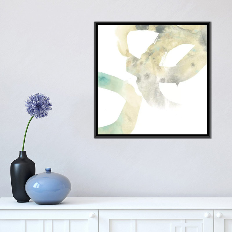 « spirale inference ii », impression sur toile, H 18 po x l 18 po x P 1,5 po, Toile avec cadre noir, Pas de tapis