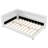 Upholstered Full XL Platform Bed with LED Lights and USB Charging Ports – Modern Linen Bed Frame, White-463193467-463193468