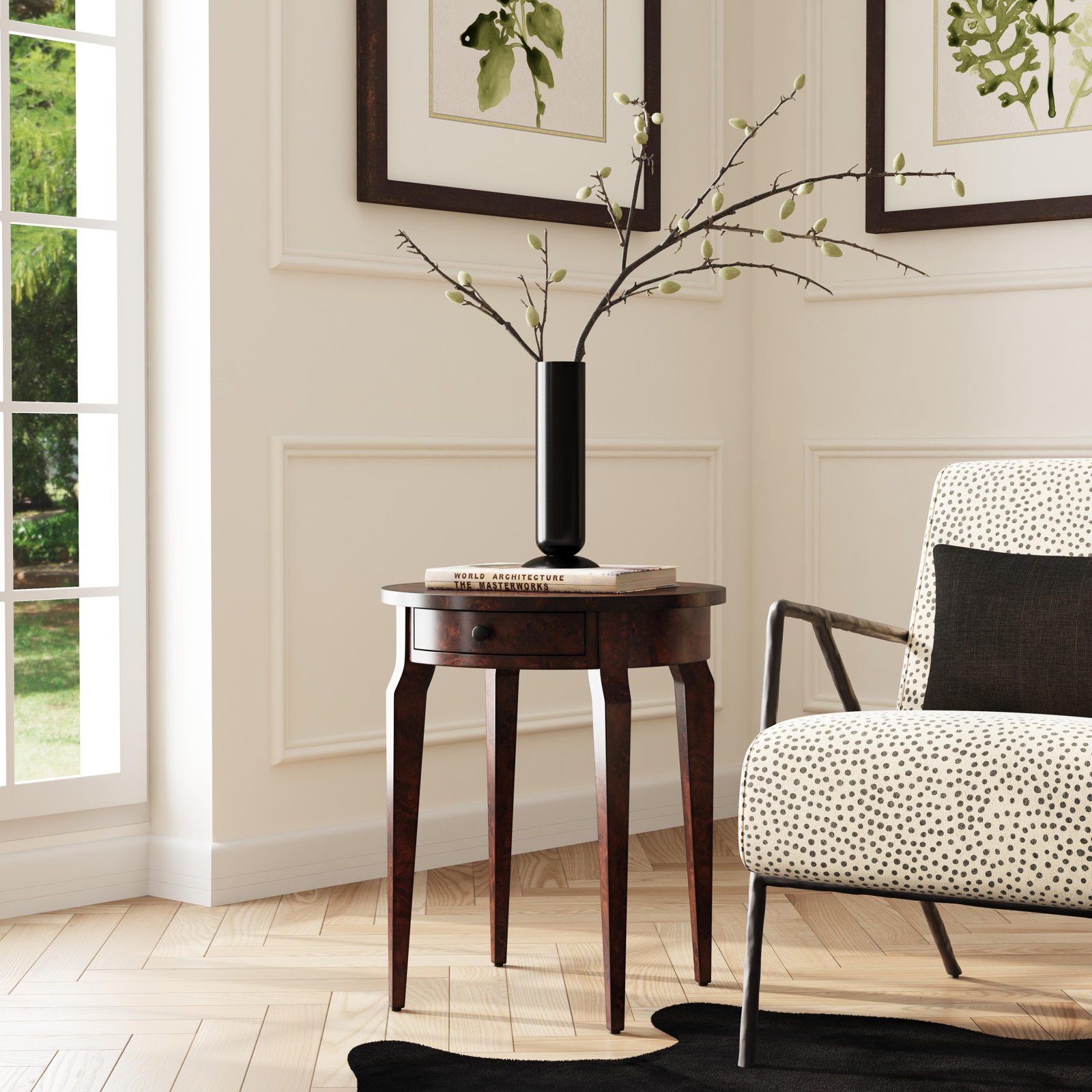 Amberwood 20" End Table, Dark 