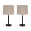 Ensemble de deux lampes de table réglables en bronze foncé Latitude Run® Latitude Run®