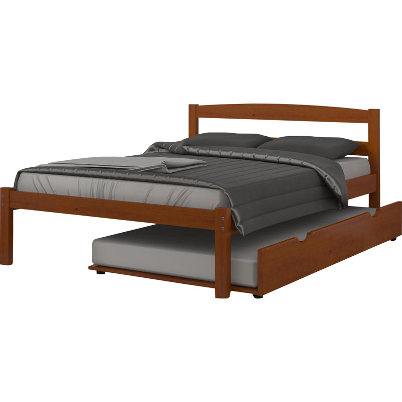 Lit plateforme Goddard, Espresso clair, Double