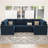 Seybert Velvet Chenille U Shaped Sofa Modular Sectional Sofa Living Room Corner Couch-878295315-878295318