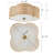 Alonza 16.75" W 2-Light Dimmable Natural Rattan Flush Mount