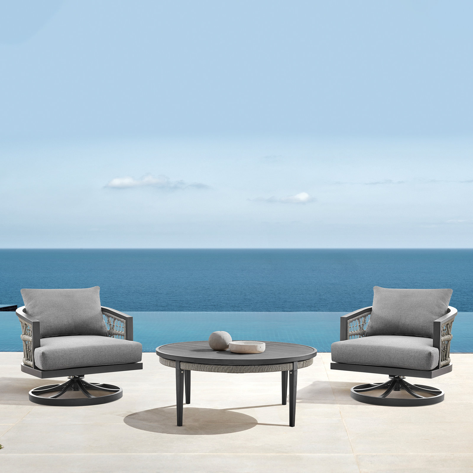 Evalyn 2 - Person Patio Conversation Set with Cushions