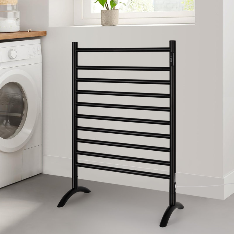 Chauffe-serviettes électrique 10 bars, Noir mat