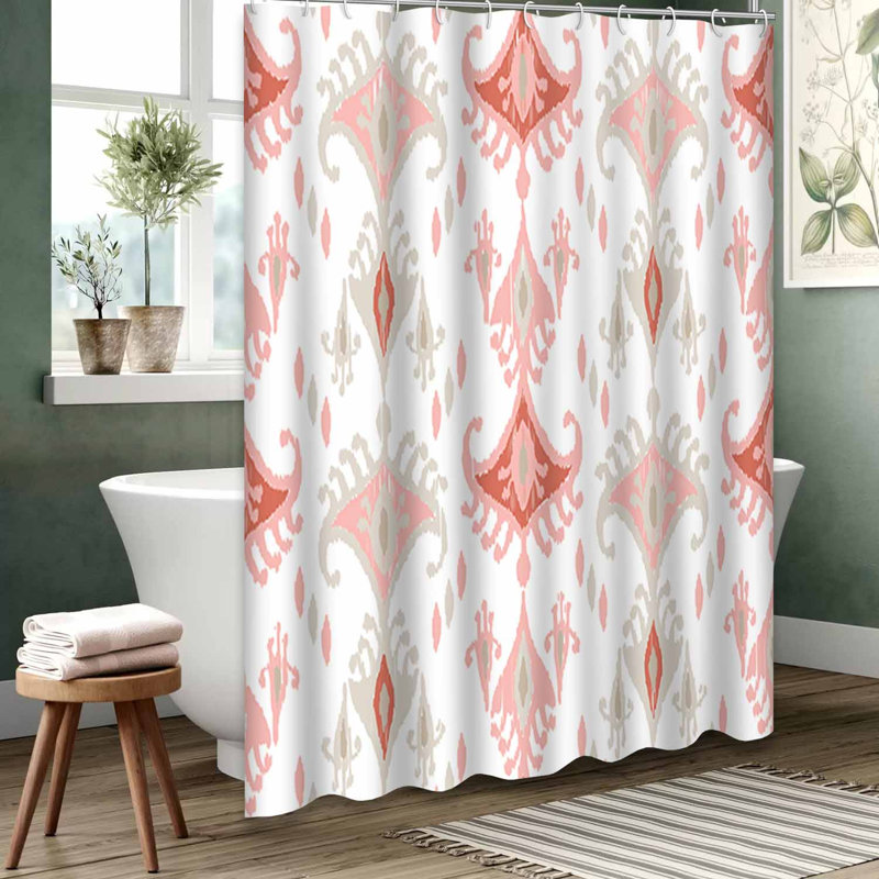 Rideau de douche transparent transparent, rideaux de douche pour la salle de bain avec 12 crochets, 72" L x 78" W