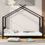Lit plateforme simple en métal, noir-314324577