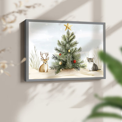 Chirstmas Art-CCXXXV -Framed Print - Restickable