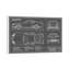 Toyota Supra MKIV | Black by Action Blueprints - Floater Frame Print on Canvas-702812976-702812974