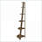 Corner Bookshelf, 5 Tier Etagere, 72”H Modern Walnut Laminate | Walnut | Particle Board-1141618828
