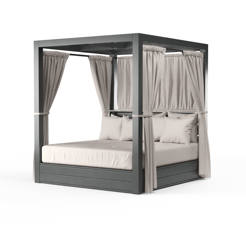 Laguna Outdoor 2 - Seat Patio Daybed, Echo Midnight Sunbrella®, Gray