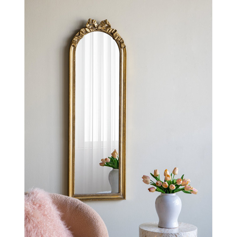 Miroir 15,8 "x 48,8" pleine longueur, 48,86 po x 15,86 po, Doré