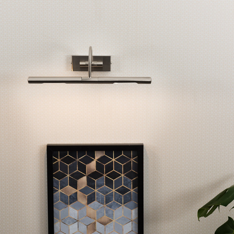 Capri Hardwired Wall Mount Picture Light, Chrome