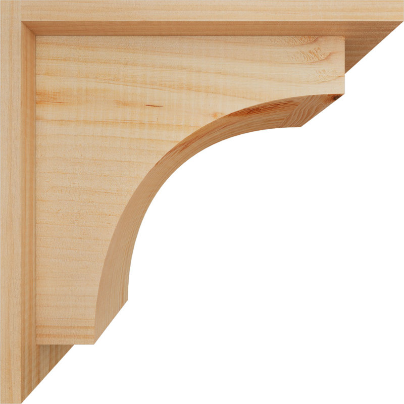 Huntington Corbel w/Backplate, 12" H x 7.5" W x 12" D, Douglas Fir, Smooth