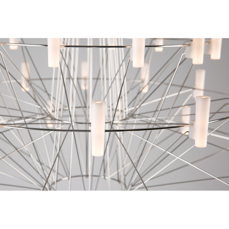 Coppélia LED Chandelier, Large, Chrome