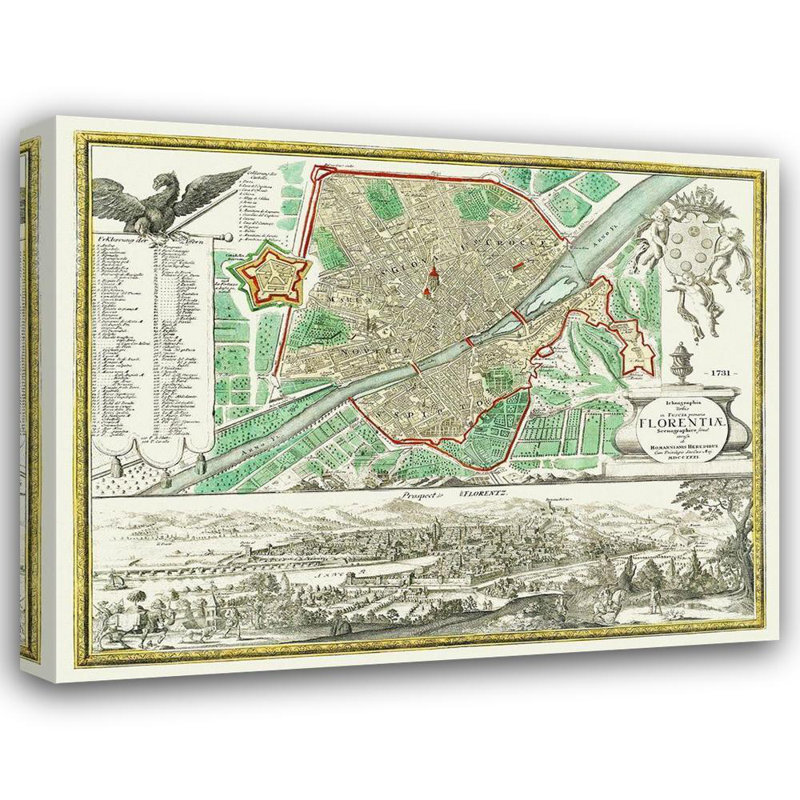 Art sur toile tendue par Williston Forge Homann Gallery: Florence, Italie, Homann, 1731