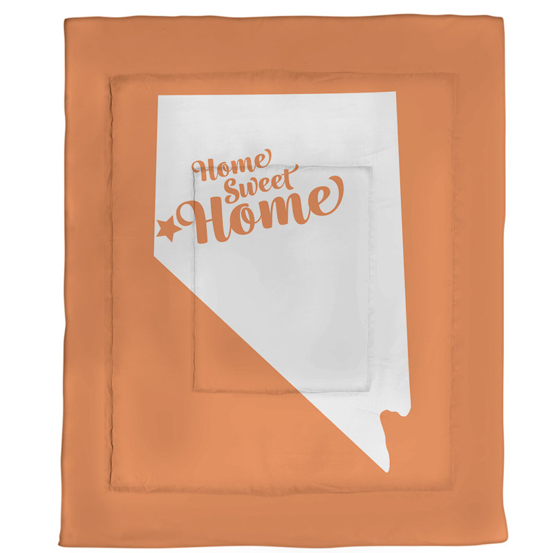 Reno Modern & Contemporary Polyester Percale Comforter, Twin Comforter  , Orange