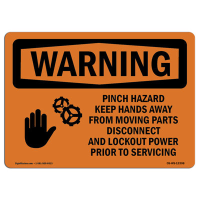 Signe «Pinch Hazard Keep Hands Away»
