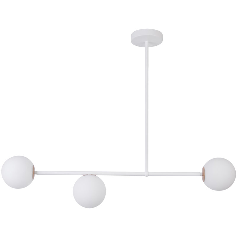 Goff Glass Semi Flush Mount, White