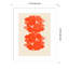 «Orange Floral Silhouettes» par Ortanza, impression sur bois encadrée-716306357-716306361