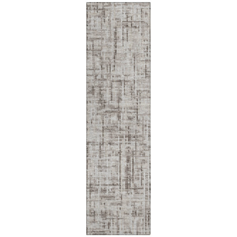 Machine Washable Indoor/Outdoor Amanda ACN2130 Striped Rug, Runner 2'3" x 7'6"