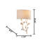 1 Light Wall Sconce With White Shade and Glass Petals-1984371606