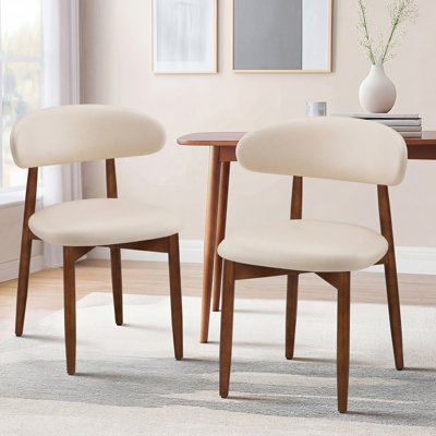 Chaises d'appoint rembourrées en bois massif Maylon