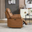 Fauteuil inclinable électrique en cuir fleur 37 po de large avec port USB, inclinable réglable et porte-gobelets dissimulés-87771901
