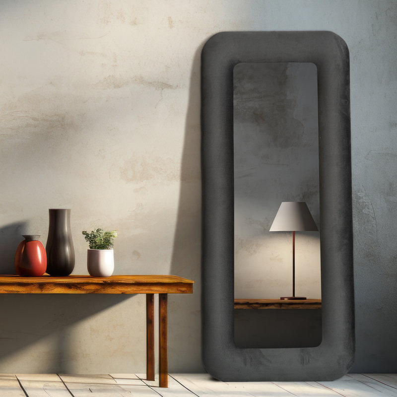Miroir de plancher pleine grandeur Siena, gris