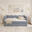 Lit de jour simple en vichy avec couchette et port USB-1489854154
