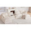 Canapé modulaire de 131 po avec repose-pieds mobile et console, porte-gobelet, siège large, canapé à 6 places en forme de U, canapé en chenille surdimensionné avec chargeur USB pour le salon, un appartement-993609620