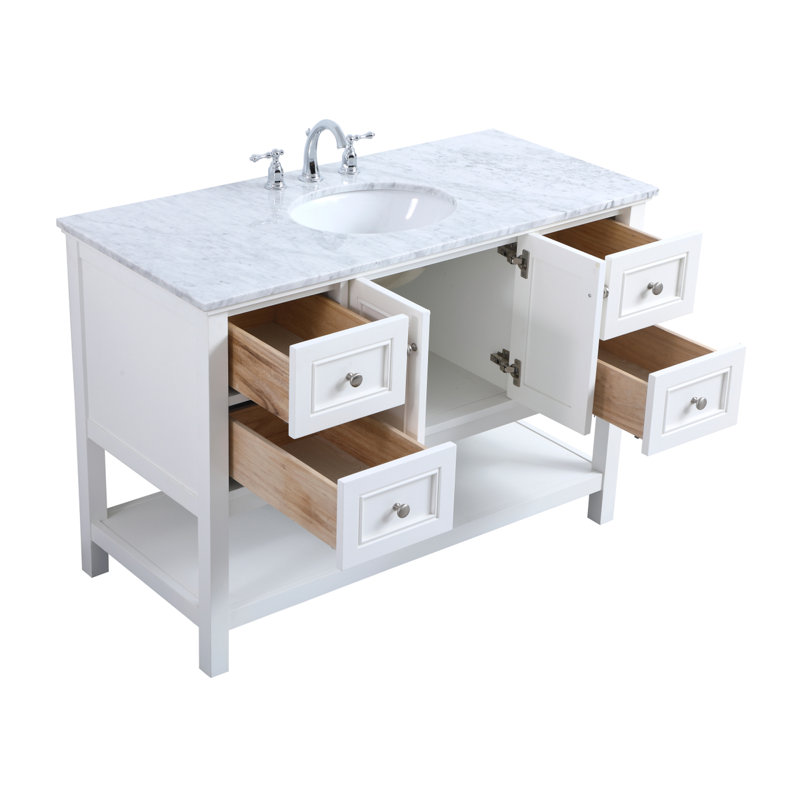 Ensemble de meuble-lavabo simple 48 po Bonsai, Blanc