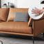 Causeuse coussin orange en cuir véritable-373808192-373808254