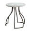 Table d'appoint ronde en marbre et fer