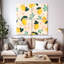 Motif Yarlin citron et fleurs