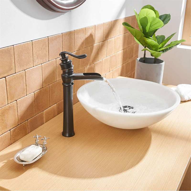 Single-handle Bathroom Faucet with Drain Assembly, Oil Rubbed Bronze