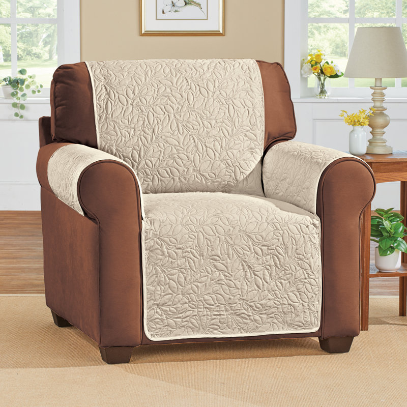 Protecteur de mobilier à motif de feuilles, Beige