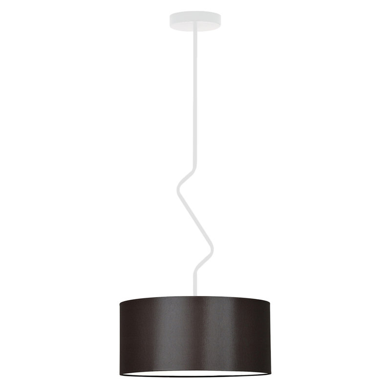 Candless 1 - Light Drum Pendant, White, Brown