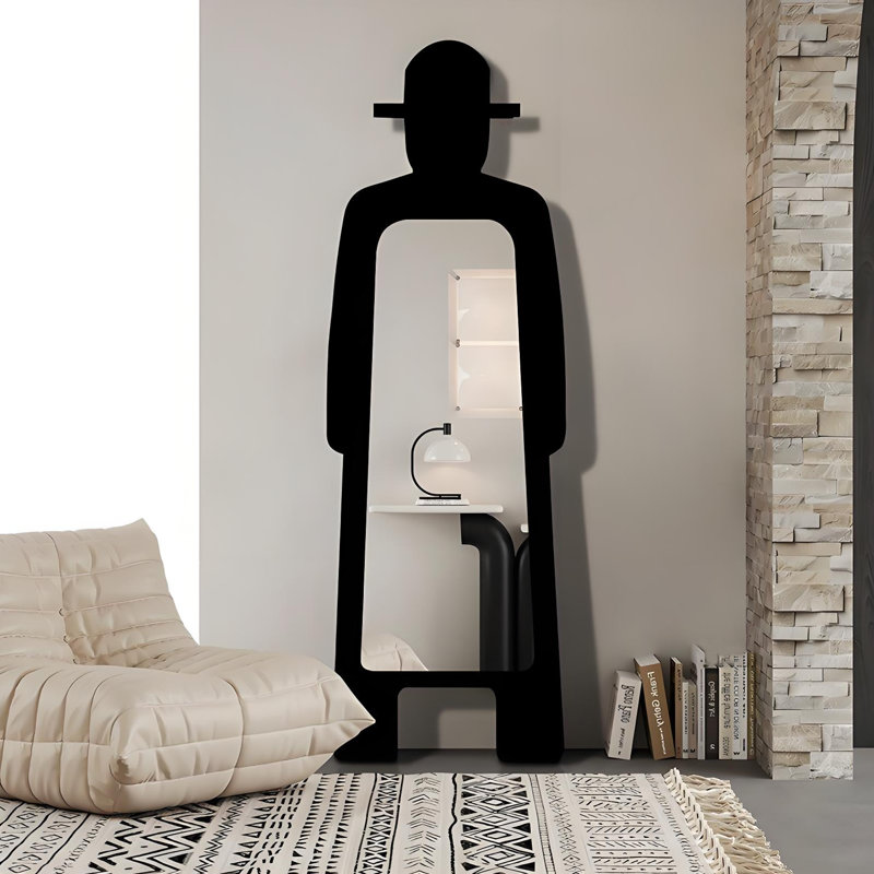Human-Shaped Creative Full-Length Mirror, Irregular Floor Dressing Mirror, Artistic Freestanding & Wall-Mounted Vanity Mirror