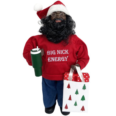 15” Black Big Nick Energy Santa