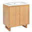 Ensemble de meuble-lavabo 30 po avec lavabo, armoire combinée, armoire de rangement pour salle de bain, structure en bois massif-121294574