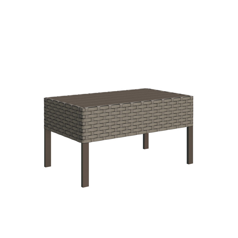 Avalisse Outdoor Coffee Table in Summer Fog Wicker