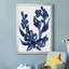 Indigo brossé Blooms I, toile encadrée de qualité supérieure - prête à être accrochée-372400372-372400373